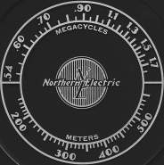 closeup of Northern Electric 512 dial face