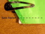 sewing line at bottom of profile
