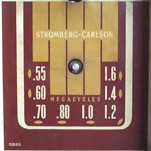Stromberg-Carlson model 561 "yellow hand" dial face closeup